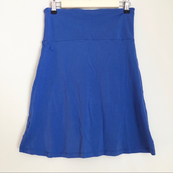 Lolé Pleated Front Skirt Blue Hi-Low Hem Small - Picture 3 of 7
